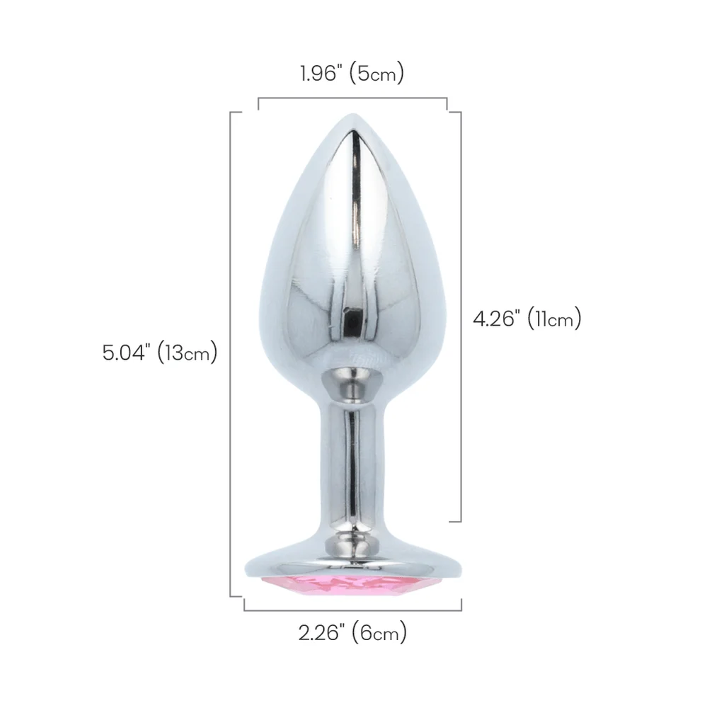 Booty Sparks Gem Anal Plug in Weighted Silvery Aluminum