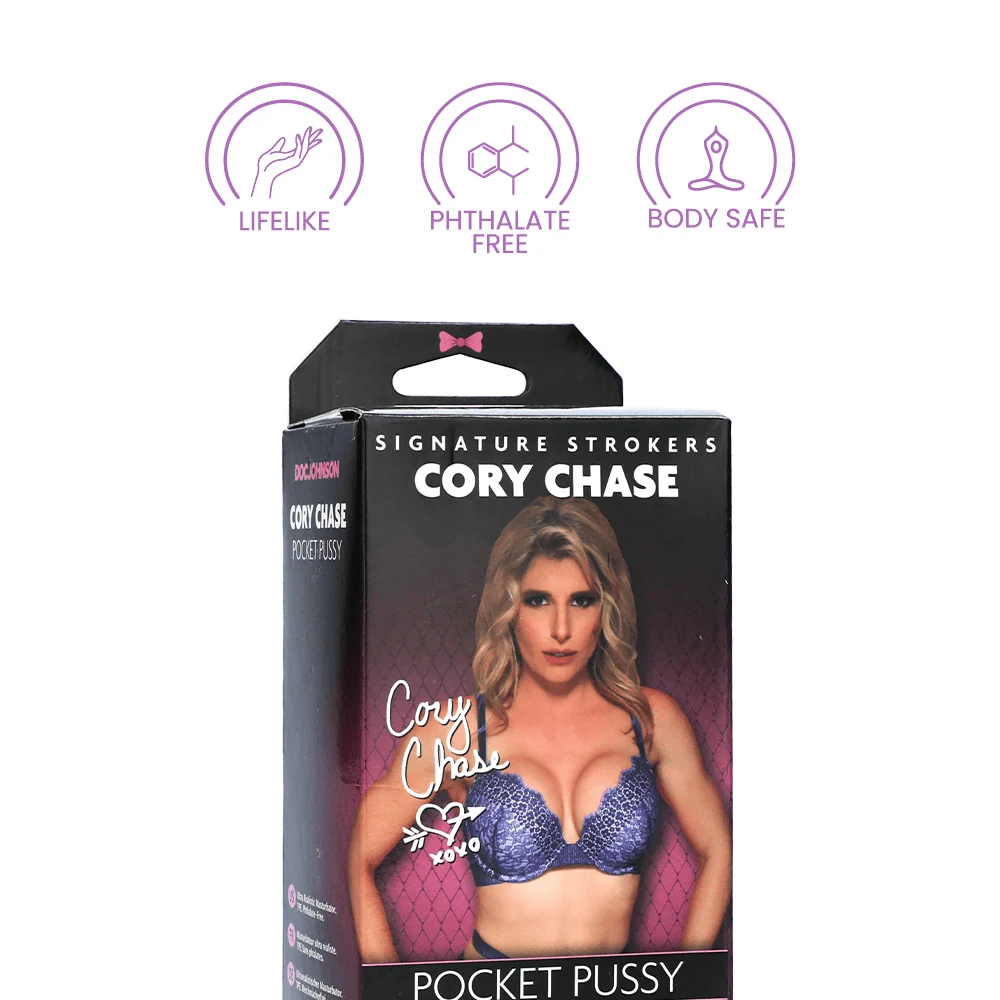 Signature Strokers Ultraskyn Pocket Pussy Cory Chase Handheld Stroker