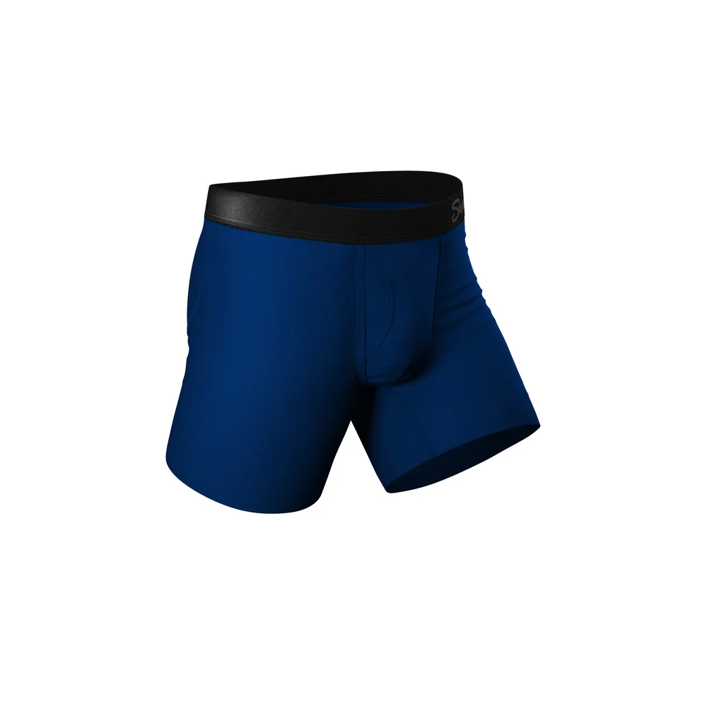 The Big Blue Dark Blue Ball Hammock Pouch Underwear With Fly