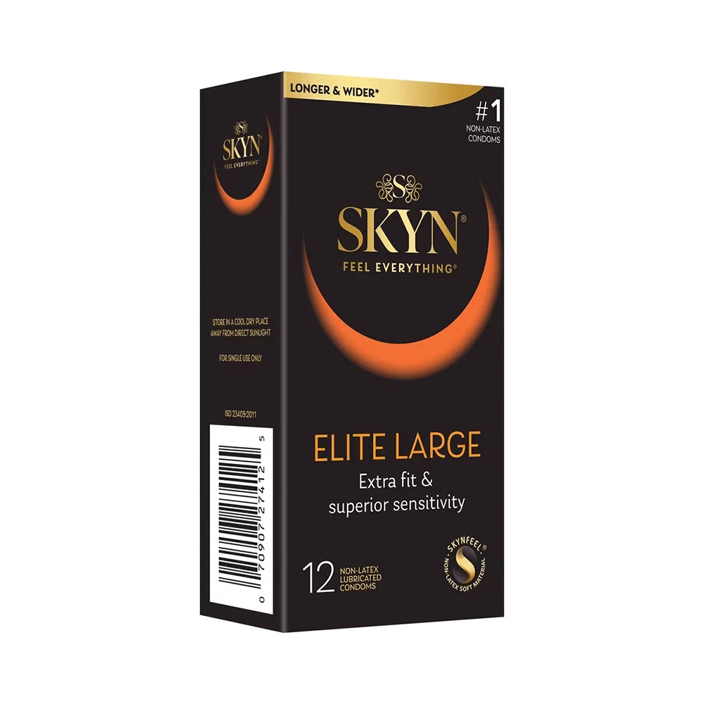 Lifestyles Skyn 大号安全套，12只装，非乳胶聚异戊二烯材质