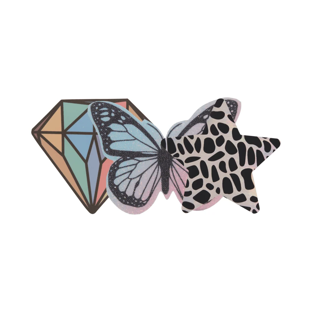 Kandi House Prism Pasties 3pk Shimmering Rainbow Nipple Covers