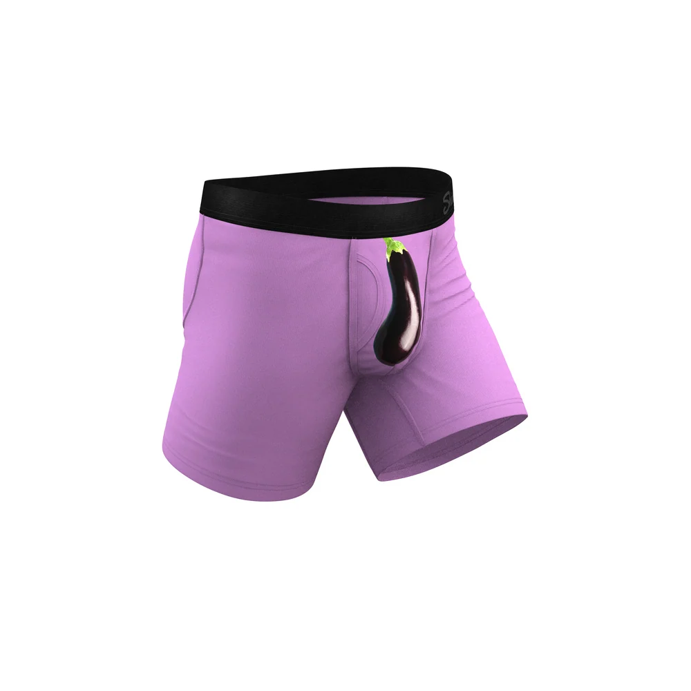 The Double Entendre Eggplant Ball Hammock® Pouch Underwear With Fly