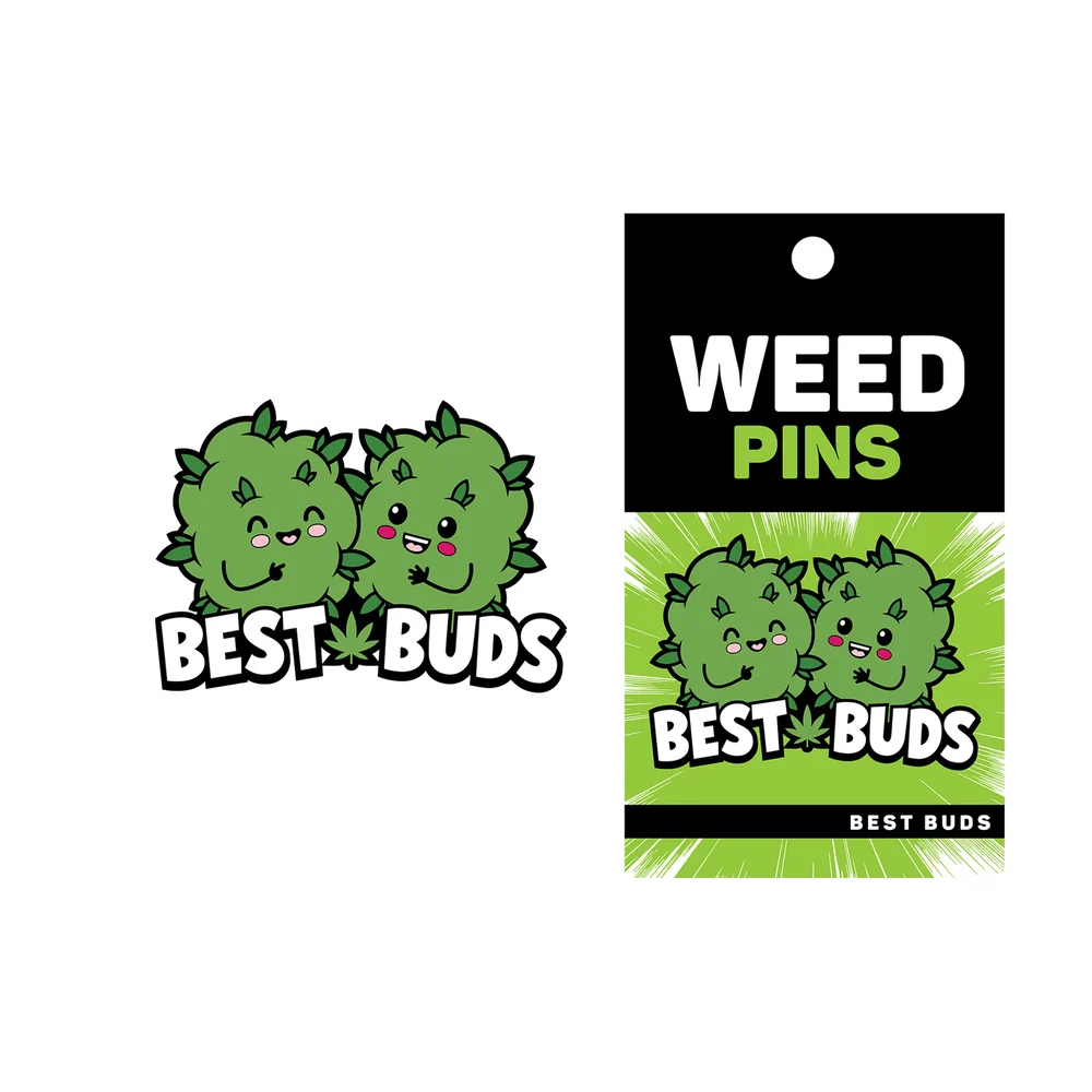 Best Buds Marijuana Pals Enamel Lapel Pin for Jackets