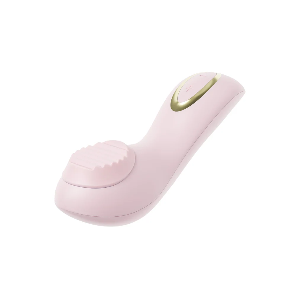Blush Delice Dahlia Silicone Pulsing Clitoral Vibrator With Rotating Pearl