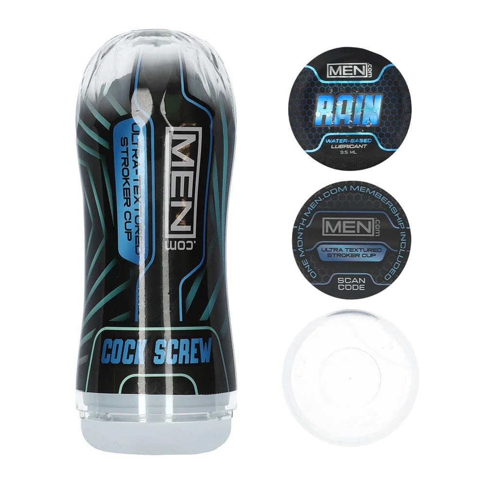 Men.com Ultimate Stroker Cup with Textured Silicone Sleeve and Suction
