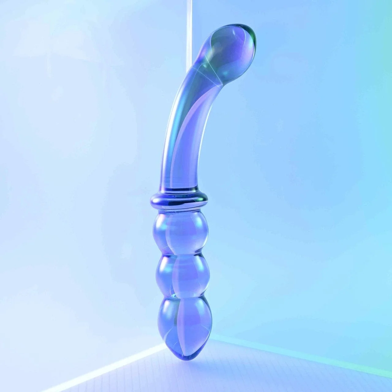 Gender X Lustrous Galaxy Wand 玻璃按摩器，幻彩蓝绿紫配色