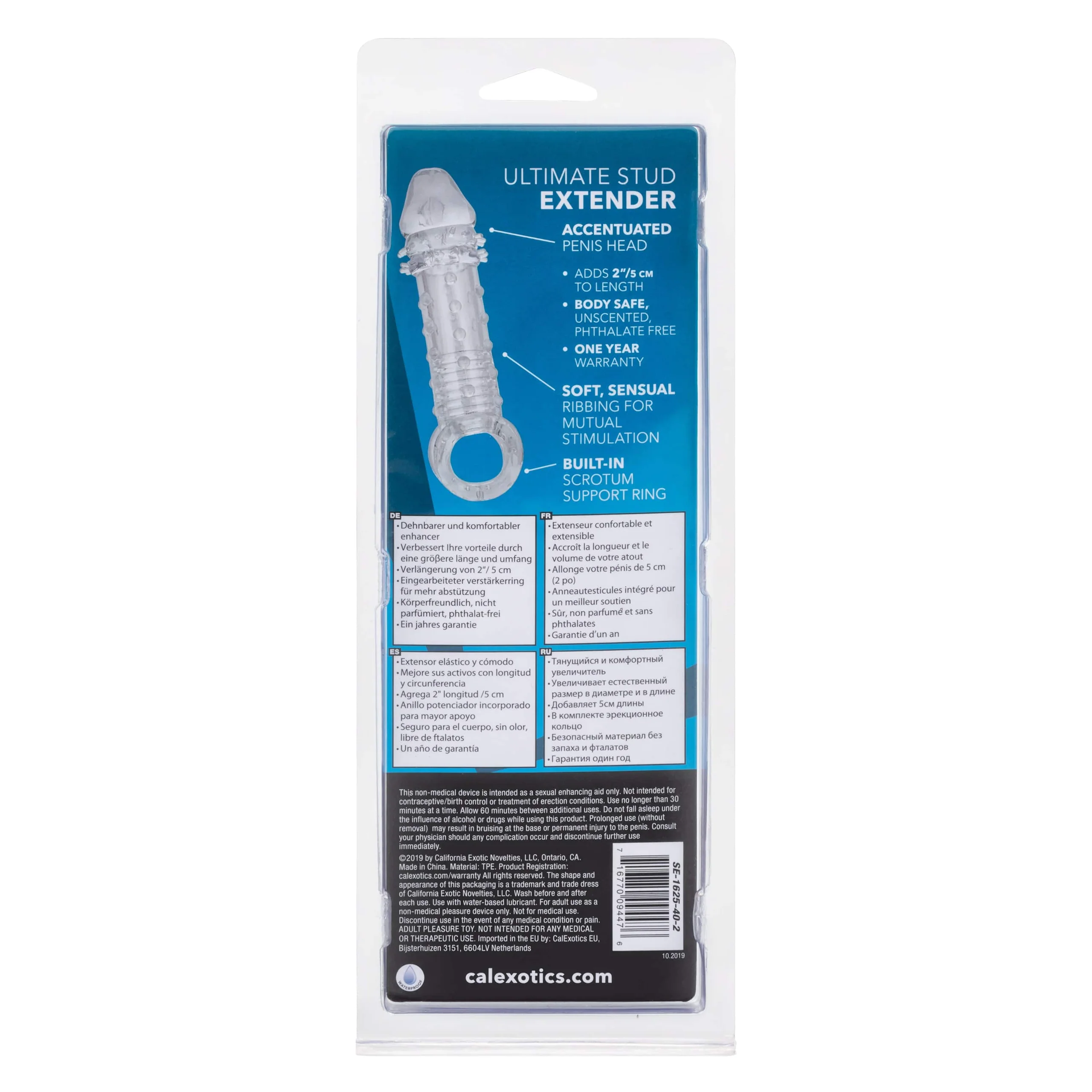 Ultimate Stud Penis Extender with Support Ring and 2 Inch Length