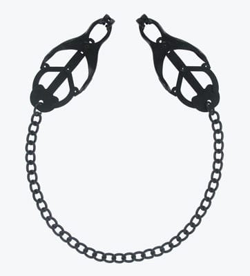 Master Series Monarch Noir Nipple Vice with Chain and Clover Grip