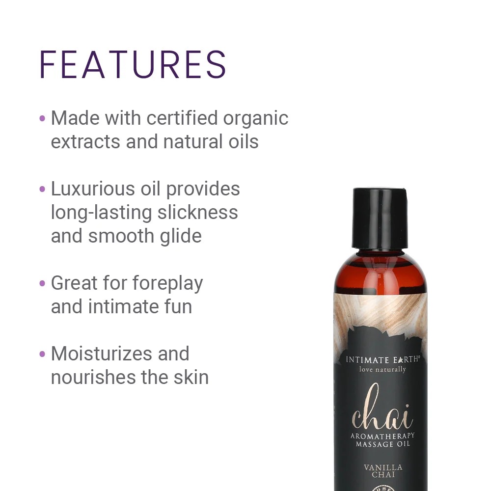 Intimate Earth Massage Oil in Fresh Cut Grass Scent