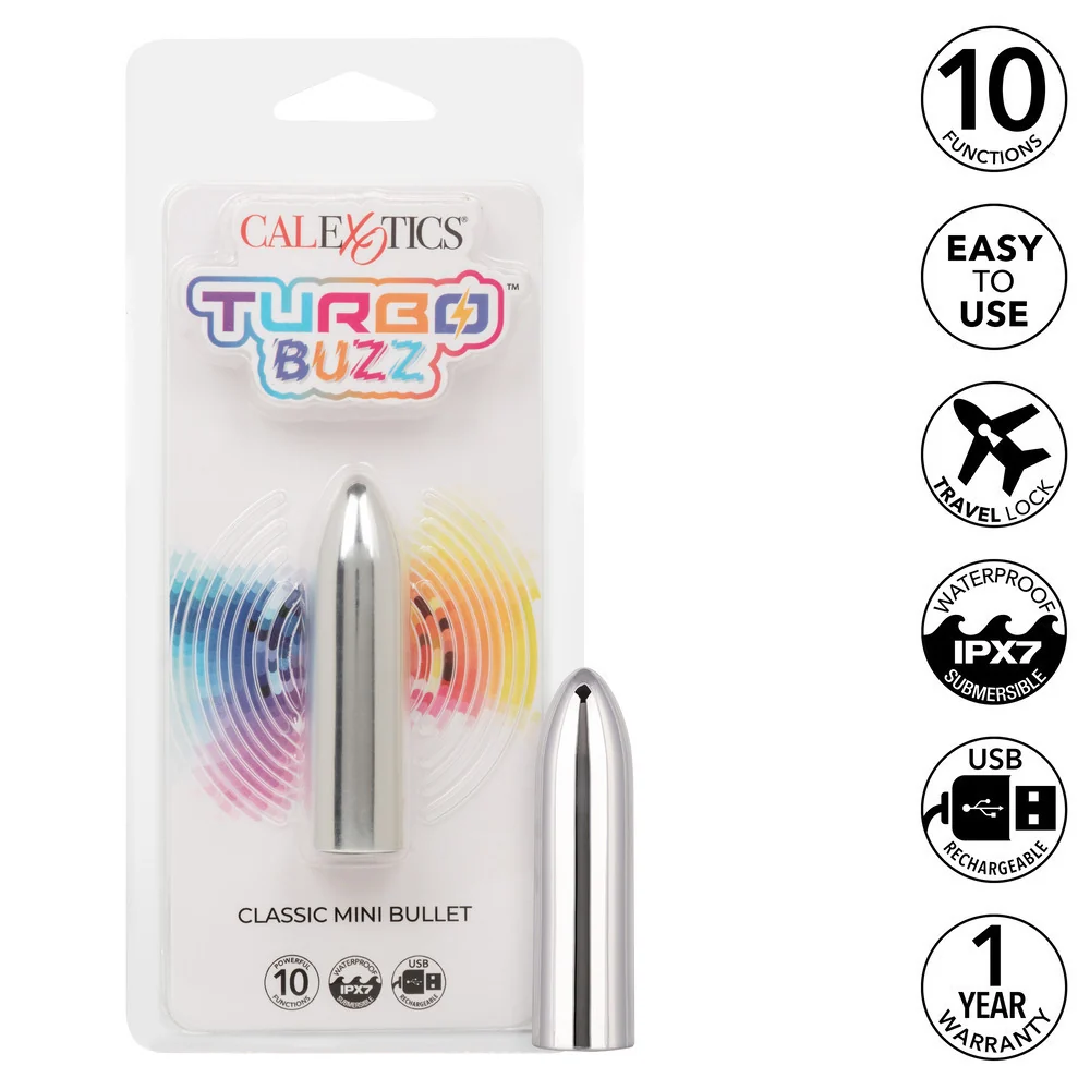Turbo Buzz Classic 迷你子弹振动器，10种振动功能