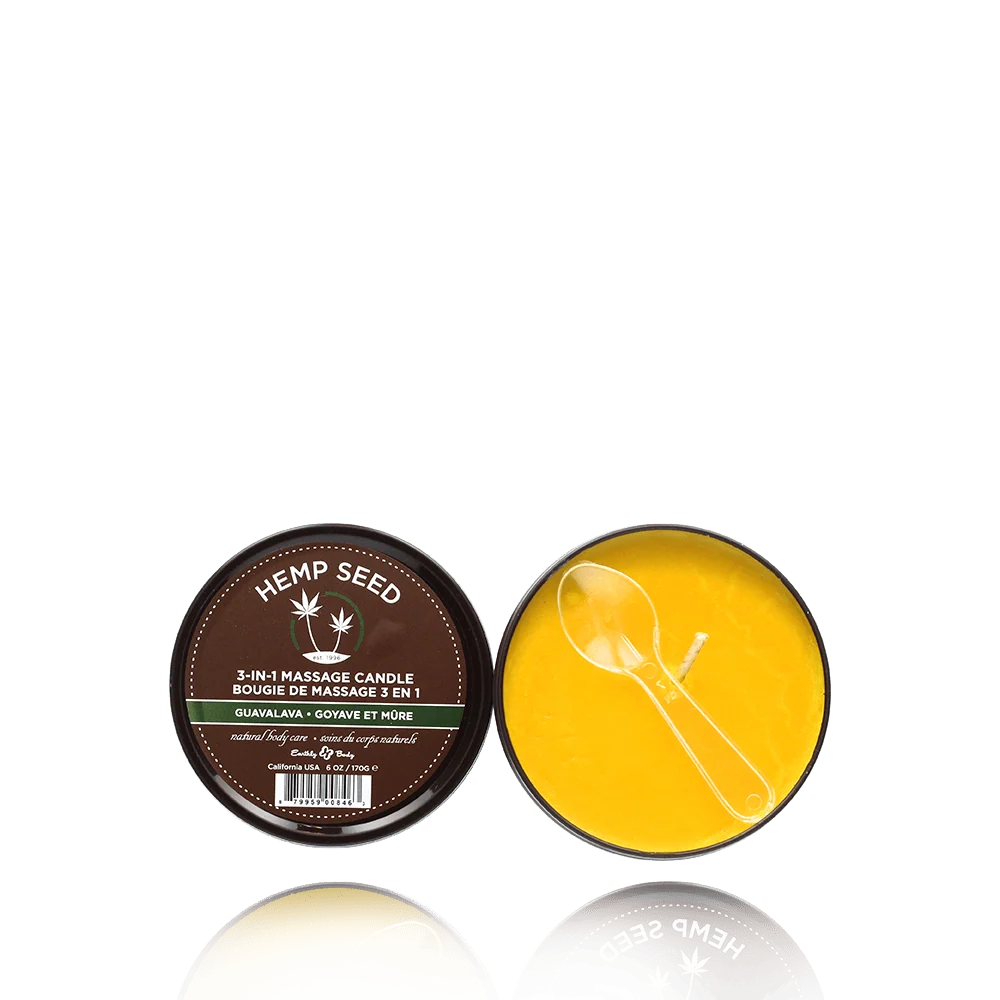 Hemp Seed Massage Candle That Melts into Warm Massage Oil