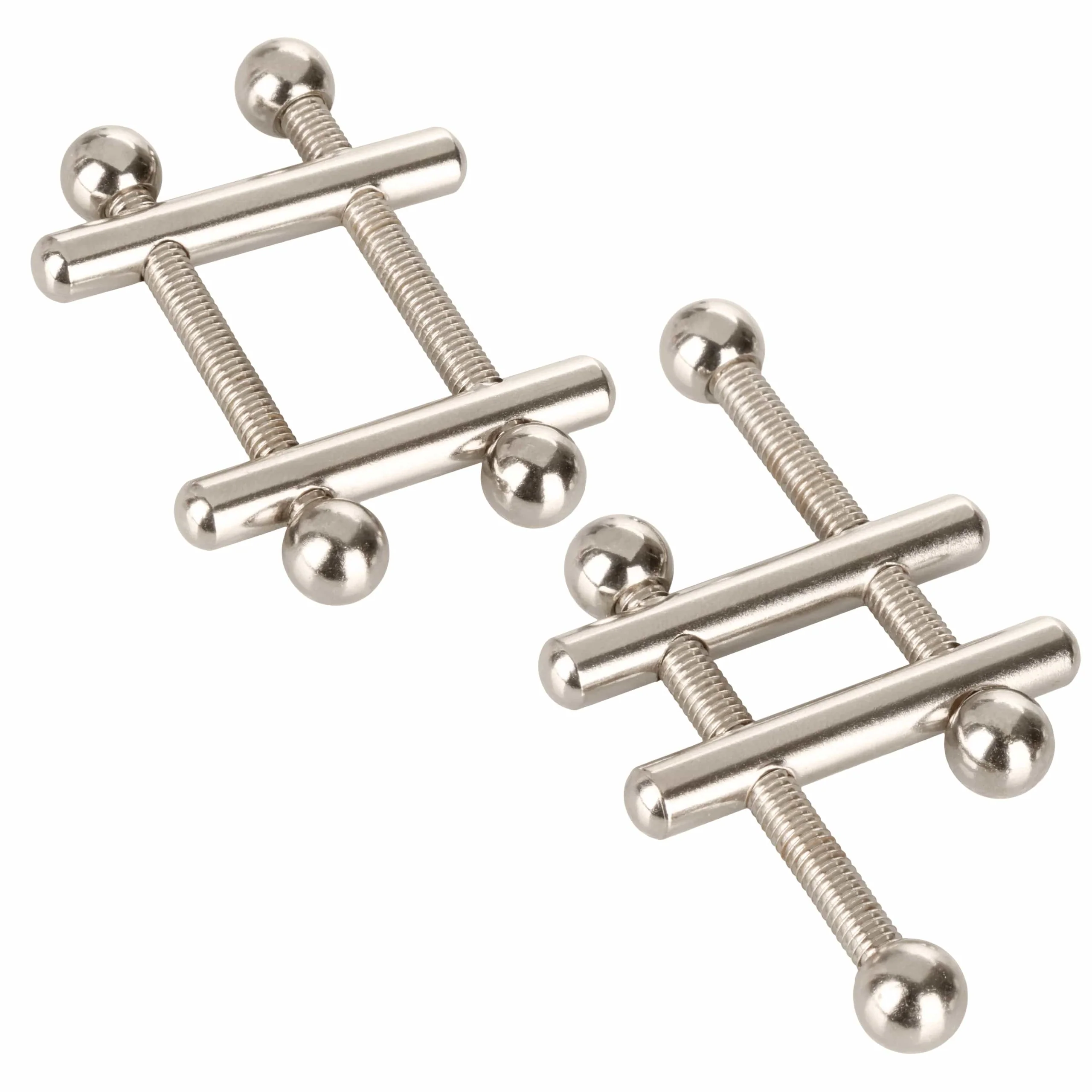 Nipple Play Nipple Grips Crossbar Nipple Vices, Adjustable Metal Clamps, 2 Pack