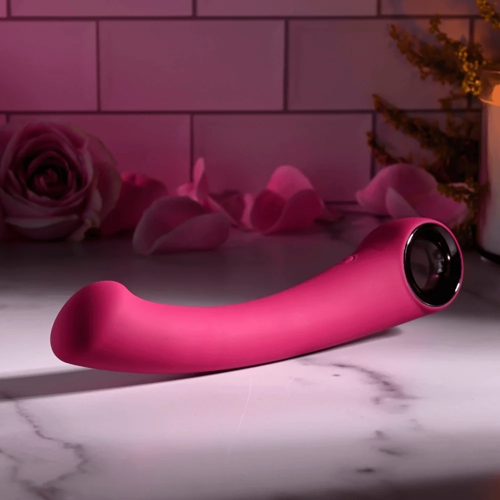 Evolved Pleasure Curve Pink G-Spot Vibrator with Flexible Shaft