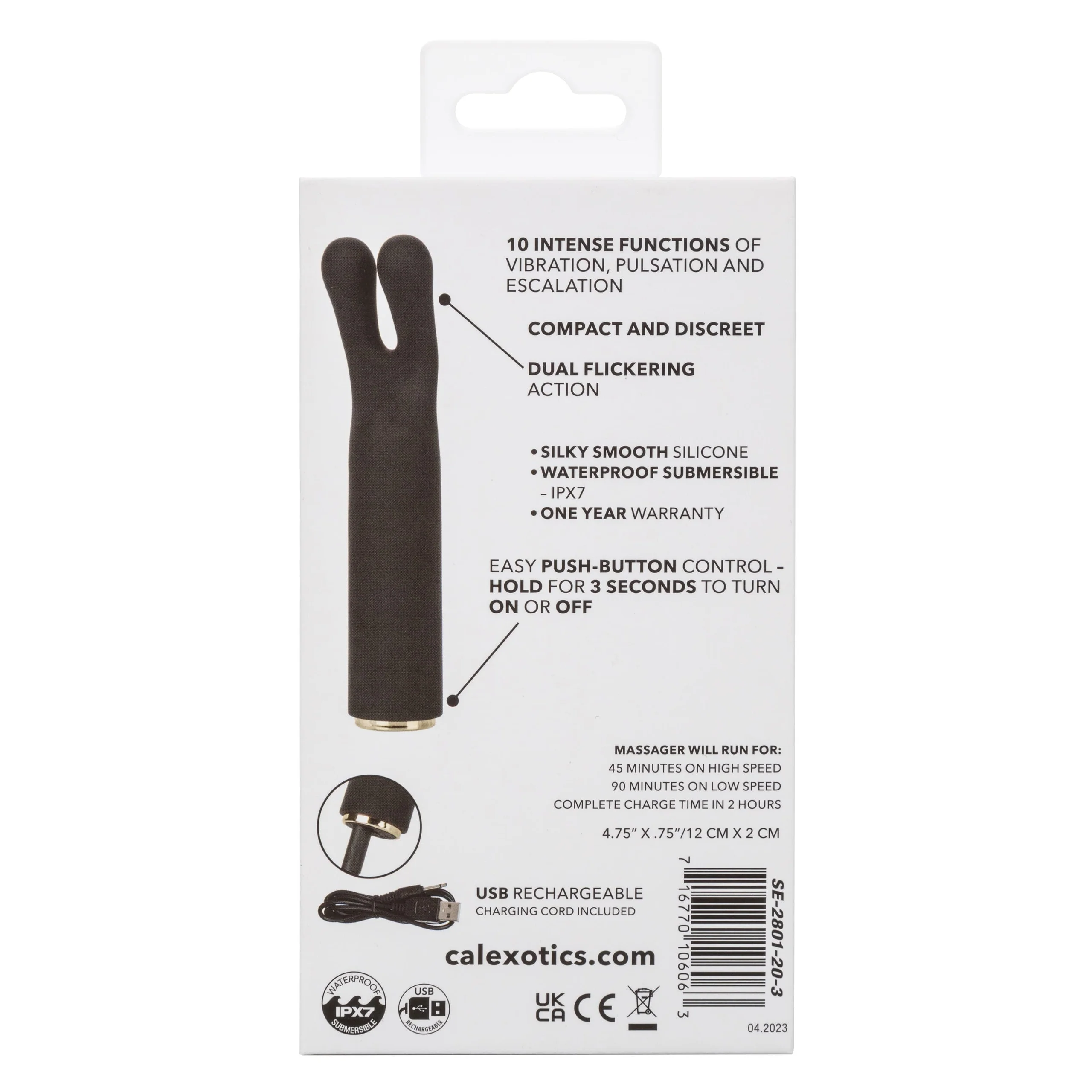 Raven Charmer Mini Massager with Dual Flickering Teasers