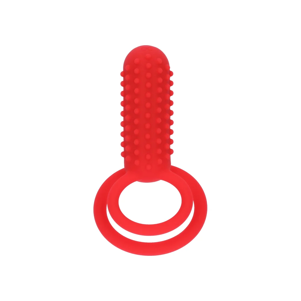 CalExotics Silicone Rechargeable Vertical Dual Enhancer Cock Ring