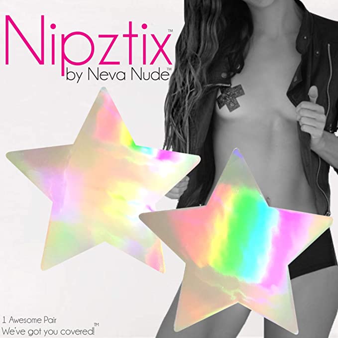 Neva Nude 全息星星 Nipztix 乳贴 泳装面料