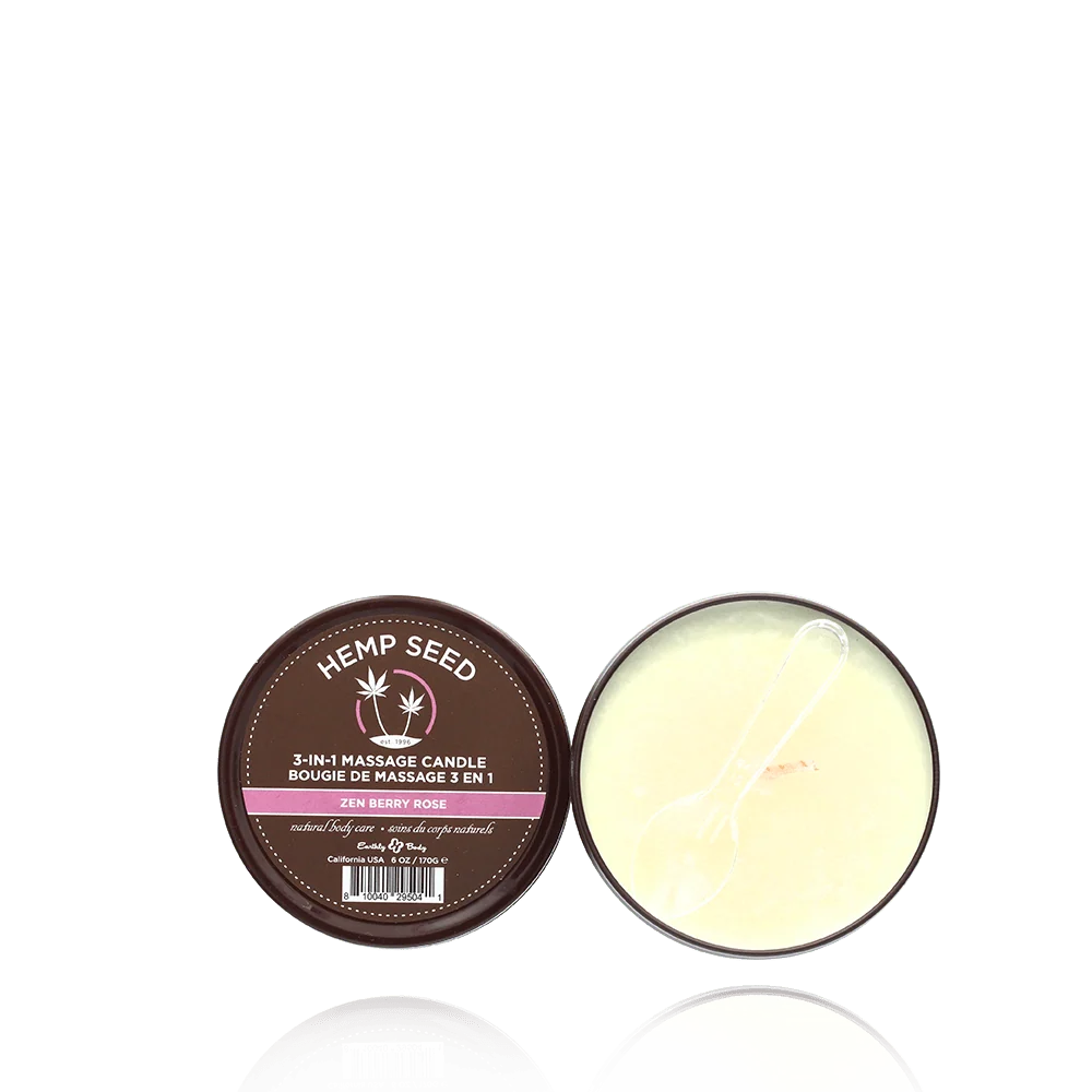 融化为温热按摩油的大麻籽按摩蜡烛