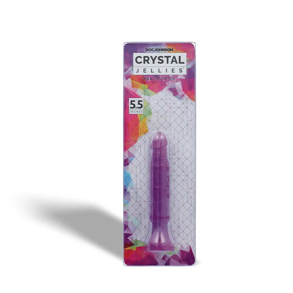 Doc Johnson Crystal Jellies 6 Inch 入门款肛用按摩器，粉色、透明色或紫色
