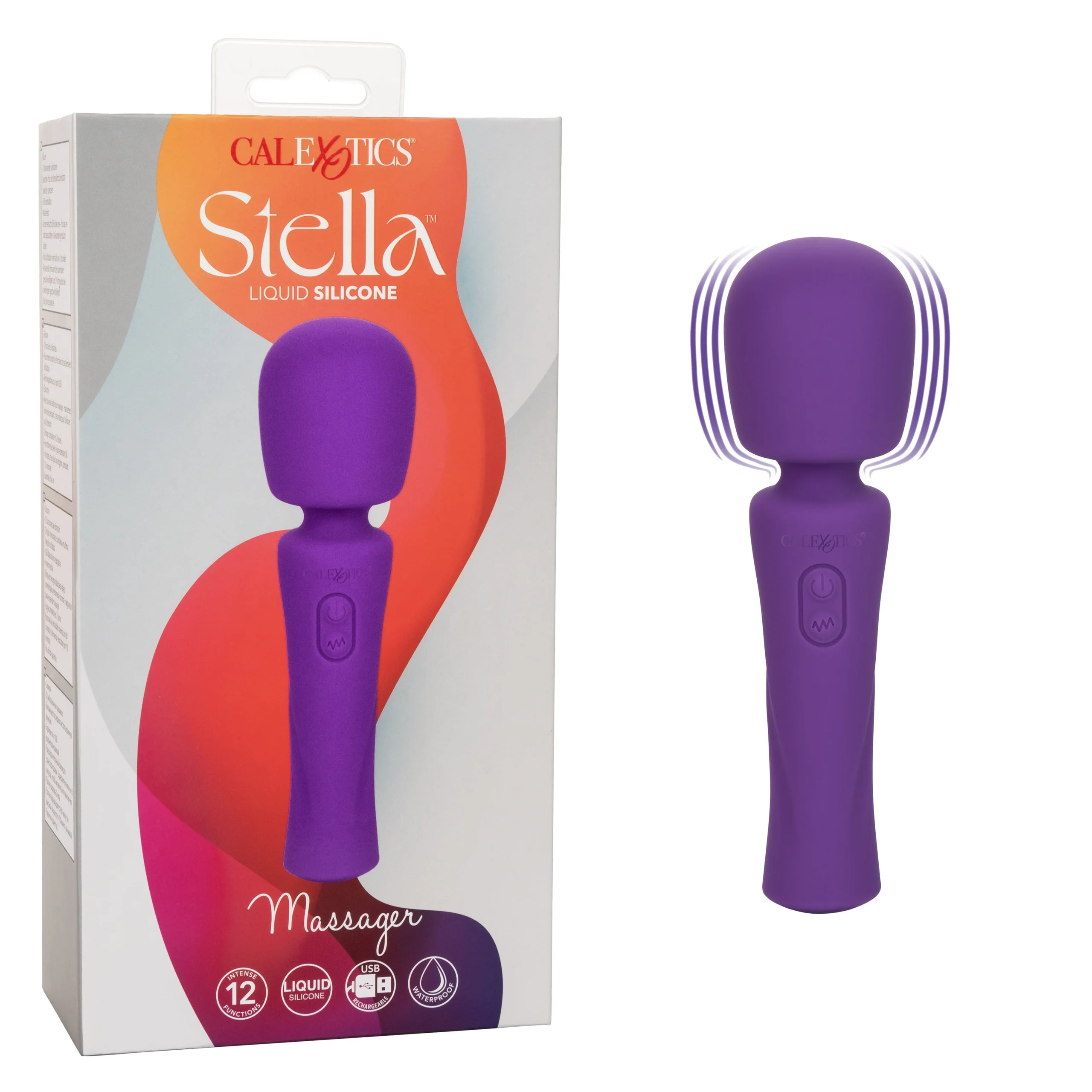 Stella 液态硅胶按摩器（宽头棒身，12 种振动功能）