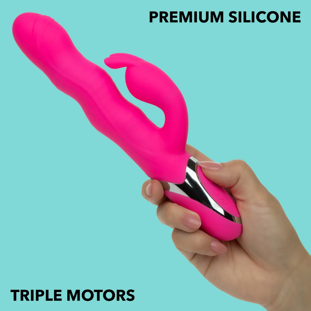 CalExotics Enchanted Wave Action Bunny Rabbit Vibrator with Triple Motors