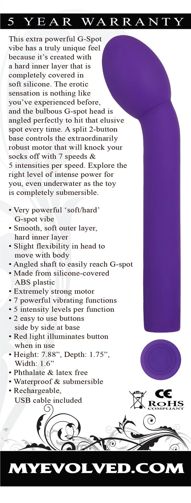 Evolved Sweet Spot Powerful G-Spot Vibrator with Soft Silicone Cover