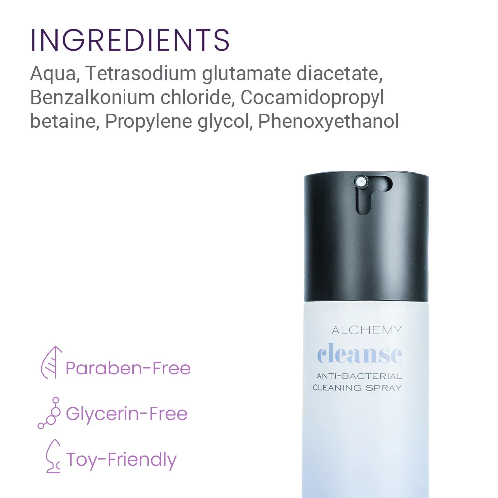 Alchemy Cleanse Spray Toy Cleaner for Quick Antimicrobial Aftercare