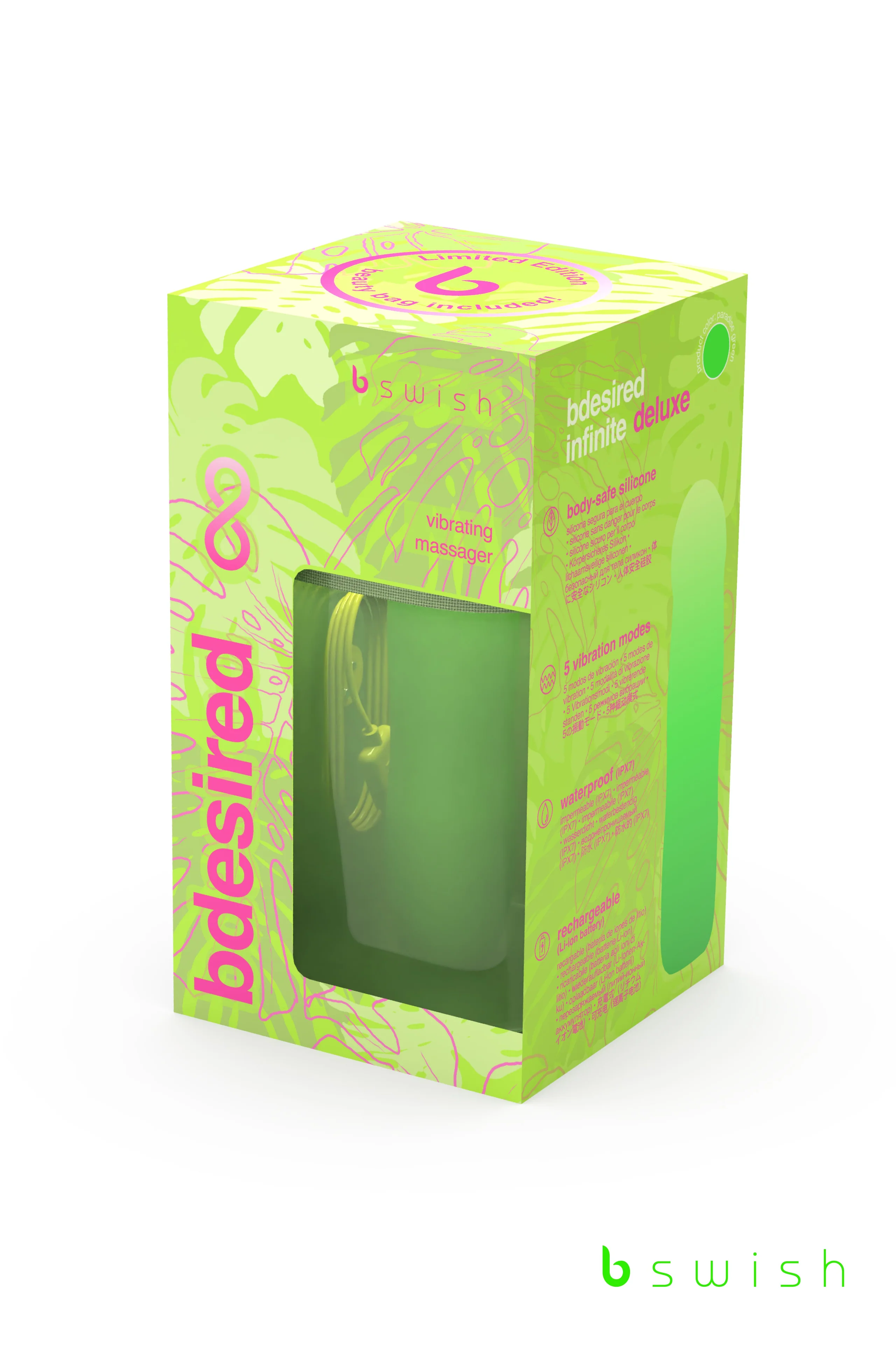bDesired Infinite Deluxe 美容震动器 by bSWISH Paradise Green 配色