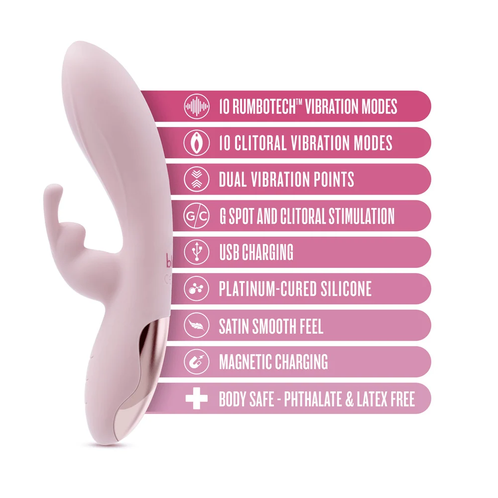Blush Morgan Pink Rabbit Vibrator with Dual Vibration Points