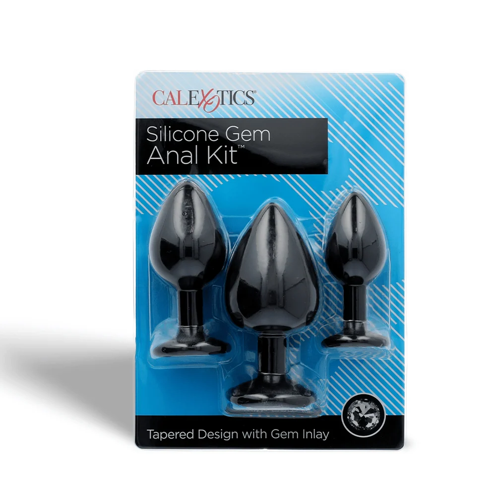 Silicone Gem Anal Kit™ 3 个渐进式肛塞，带宝石底座