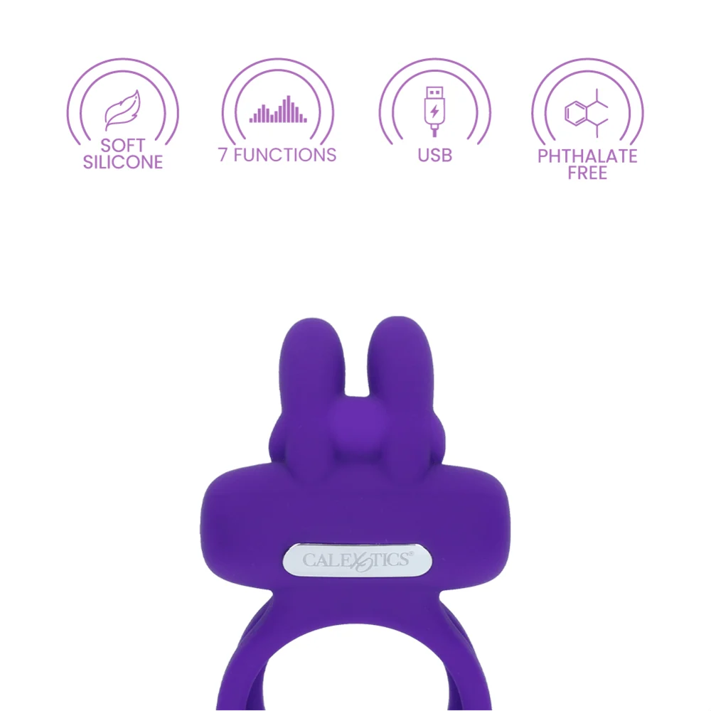 Couples Enhancers Dual Rockin Rabbit Silicone Rechargeable Ring