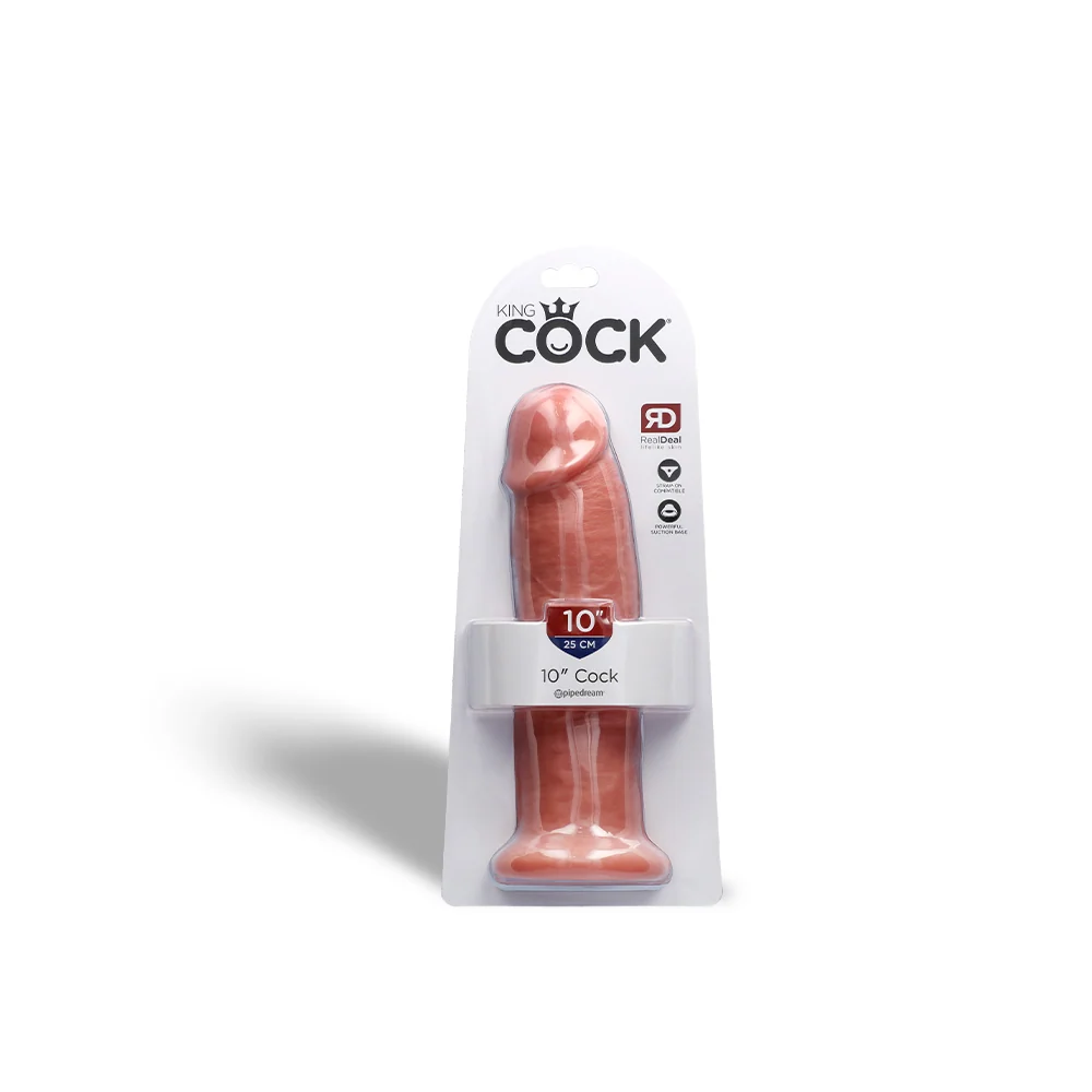 King Cock 10" Realistic Dildo With Suction Cup Base