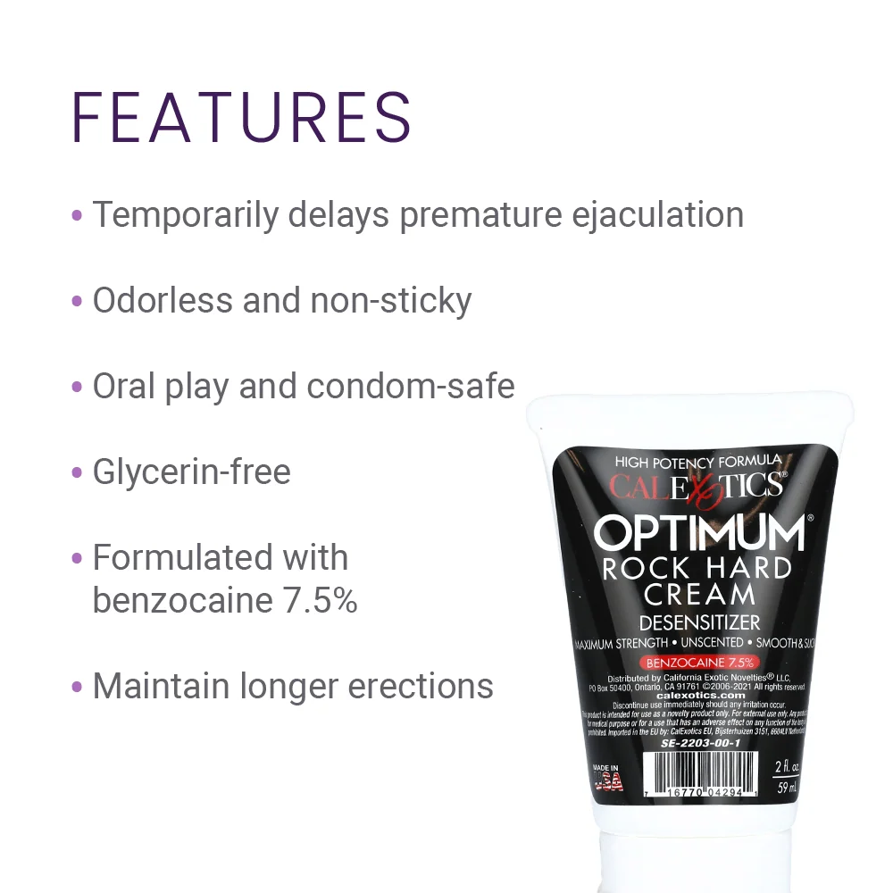 Optimum Series Rock Hard Delay Cream with Benzocaine
