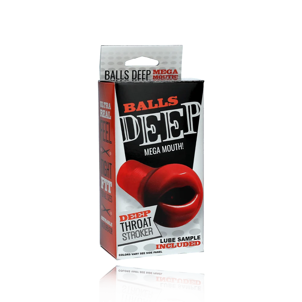 Balls Deep Mega Mouth Reusable Deep Throat Masturbator Stroker