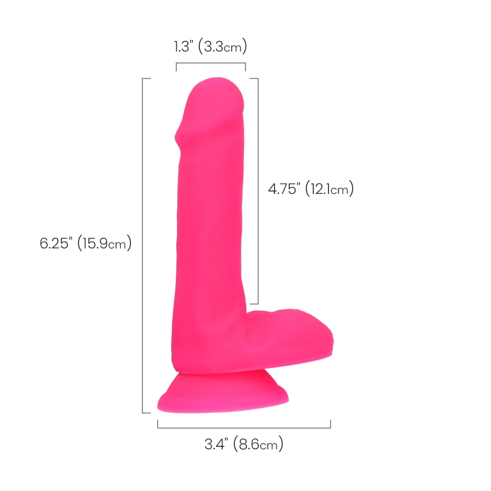 Neo Elite 8 Inch 双密度硅胶假阳具（带睾丸和吸盘）