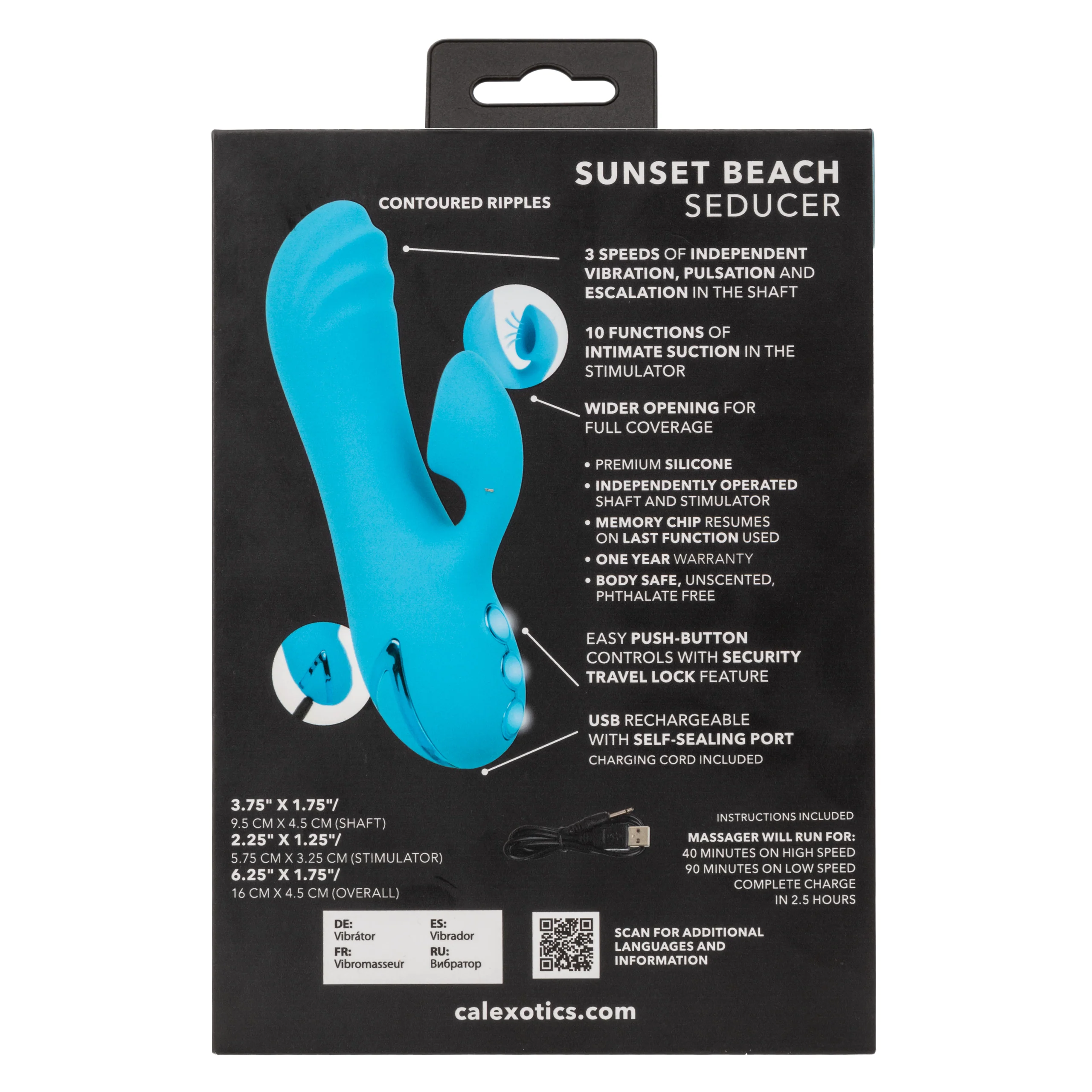 California Dreaming Sunset Beach Seducer Vibrator with Suction