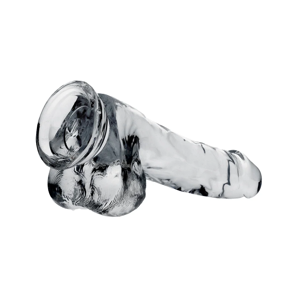 King Cock Clear Cock With Balls, Realistic Suction Cup Dildo