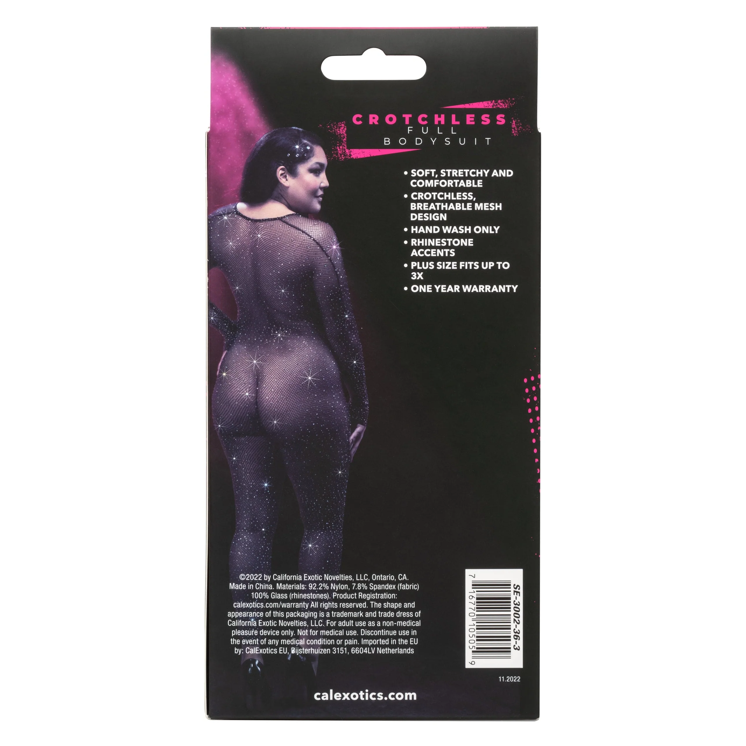 Radiance Plus Size Crotchless Full Body Suit in Sparkling Mesh