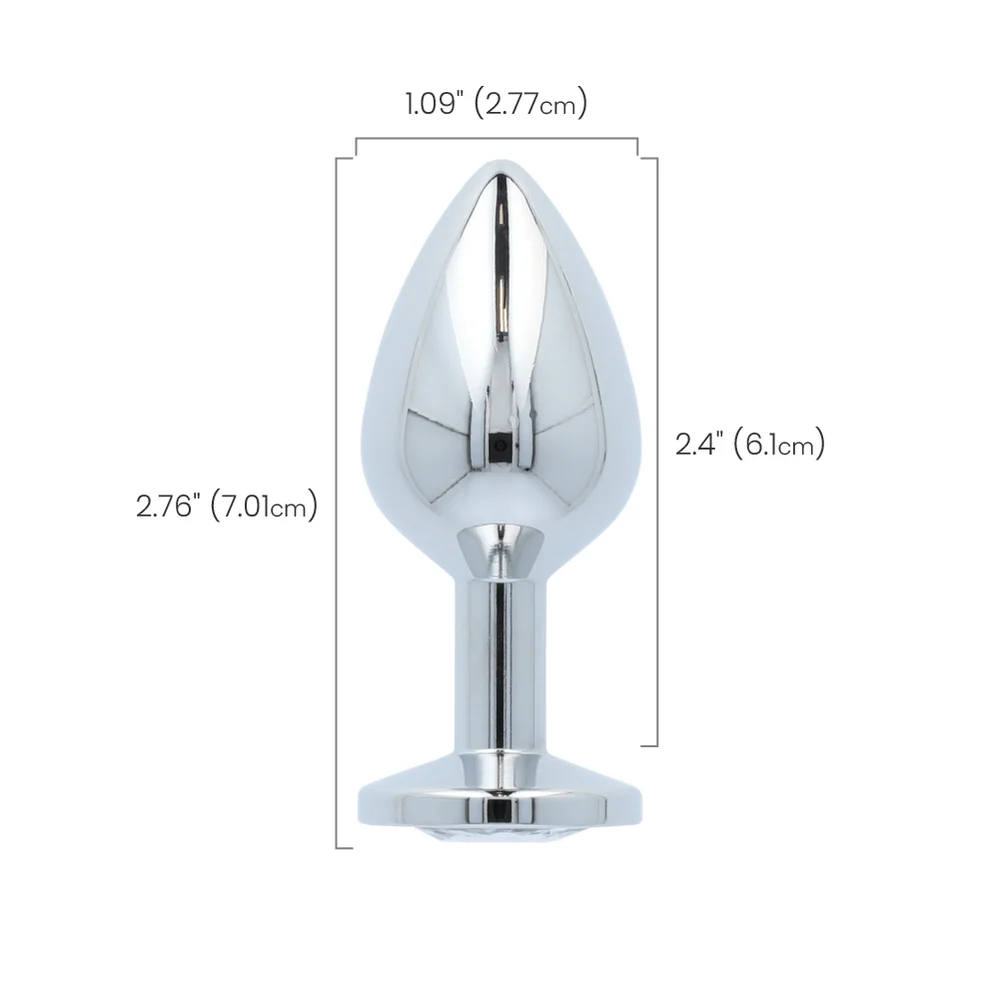 Booty Sparks Gem Anal Plug in Weighted Silvery Aluminum