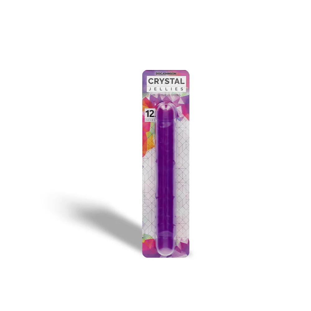 Doc Johnson Crystal Jellies Jr Double Dong Soft Flexible 10 Inch Classic