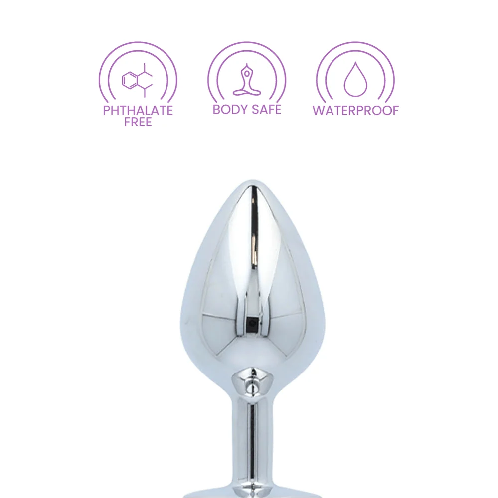 Booty Sparks Heart Gem Anal Plug in Lightweight Aluminum