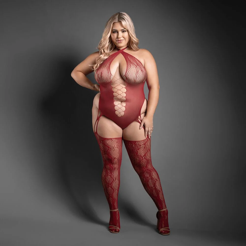 Fantasy Lingerie Sheer Pretty Poison Crotchless Teddy Bodystocking