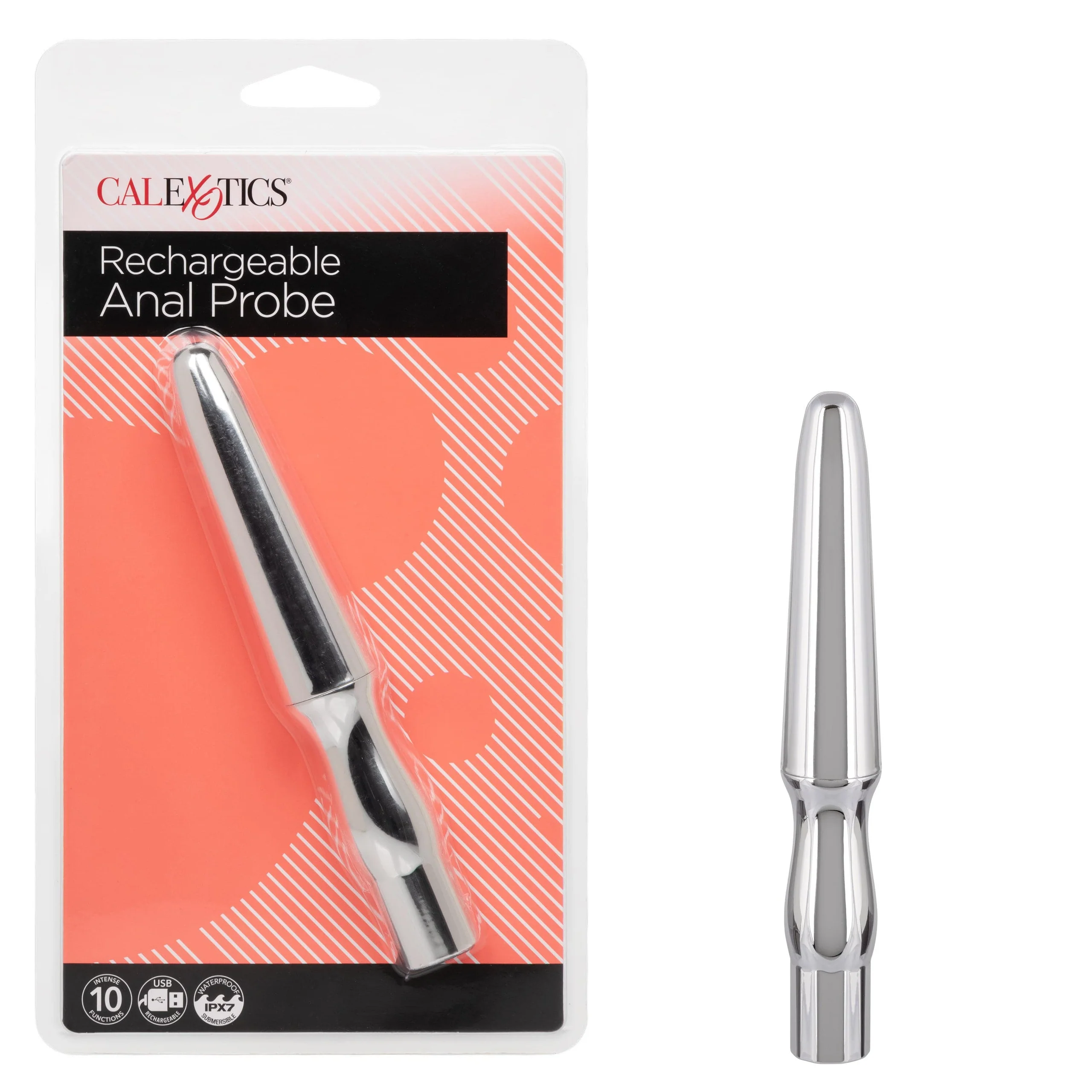 California Exotic Rechargeable Tapered Anal Probe with 10 Vibration Functions