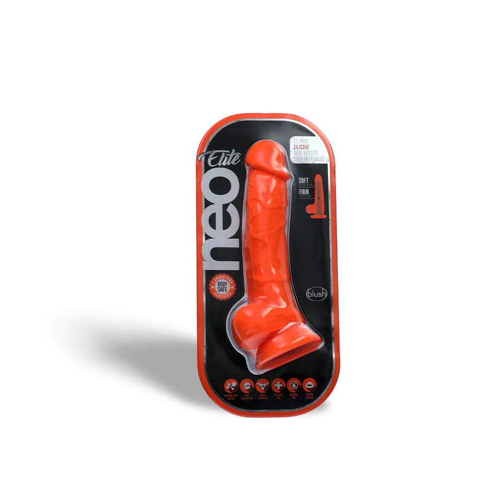 Neo Elite 8 Inch 双密度硅胶假阳具（带睾丸和吸盘）