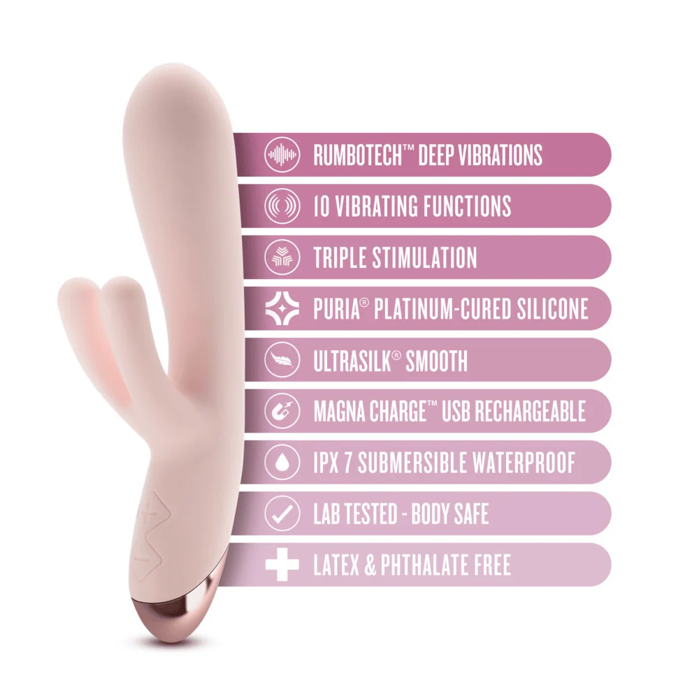 Blush Elora Pink Rabbit Vibrator with 10 Dual Vibration Modes