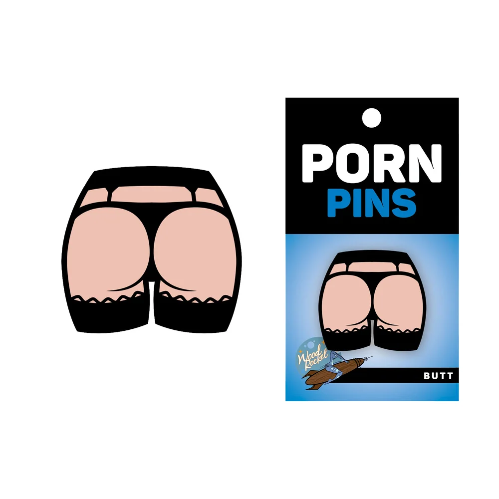 Butt Enamel Lapel Pin from the WoodRocket Porn Pins Collection