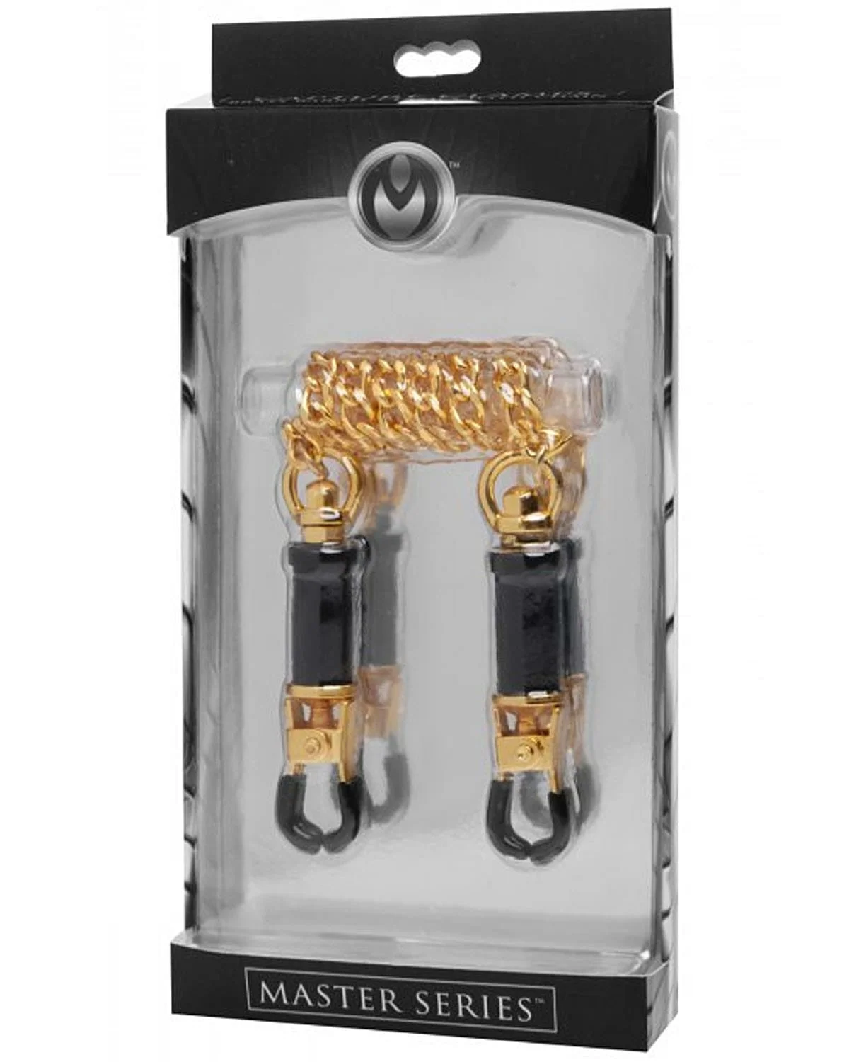 Master Series Deluxe Adjustable Nipple Clamps with Gold Chain