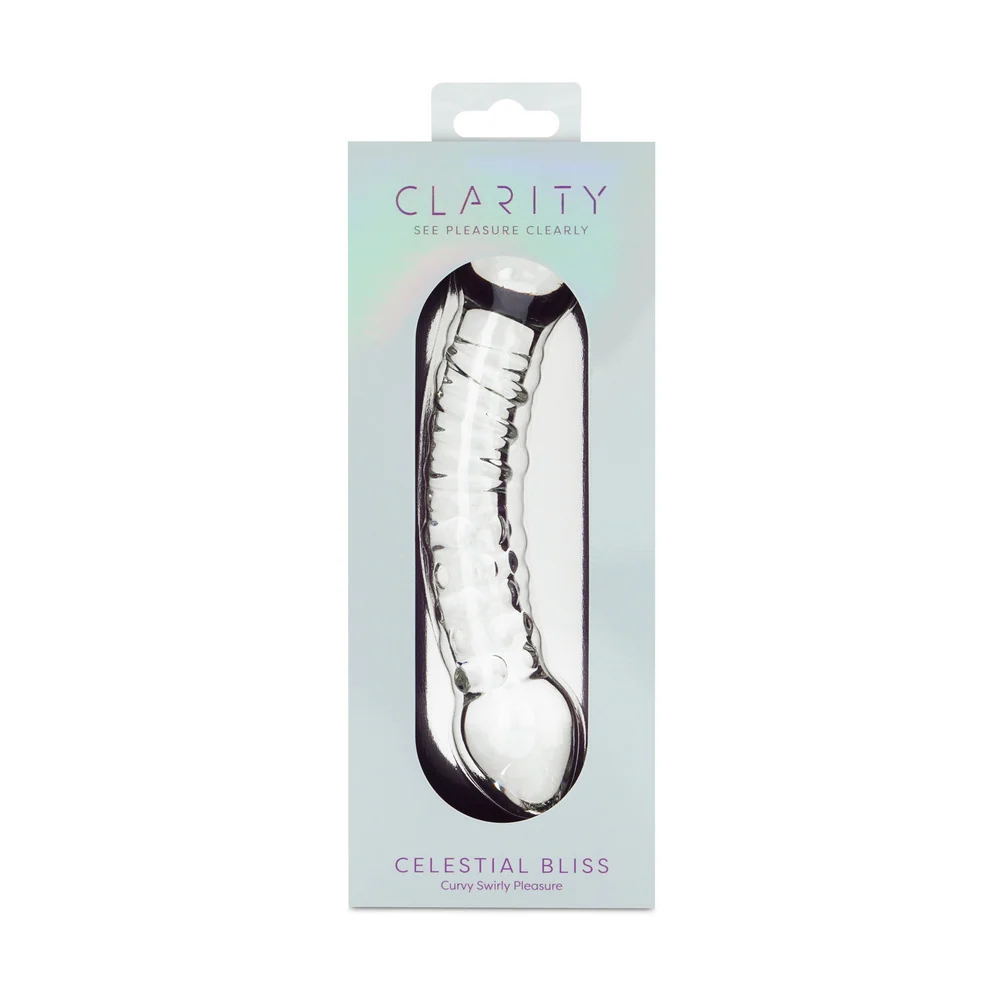 Clarity Celestial Bliss 5.9-Inch Double-Ended Glass Dildo for Solo or Couples