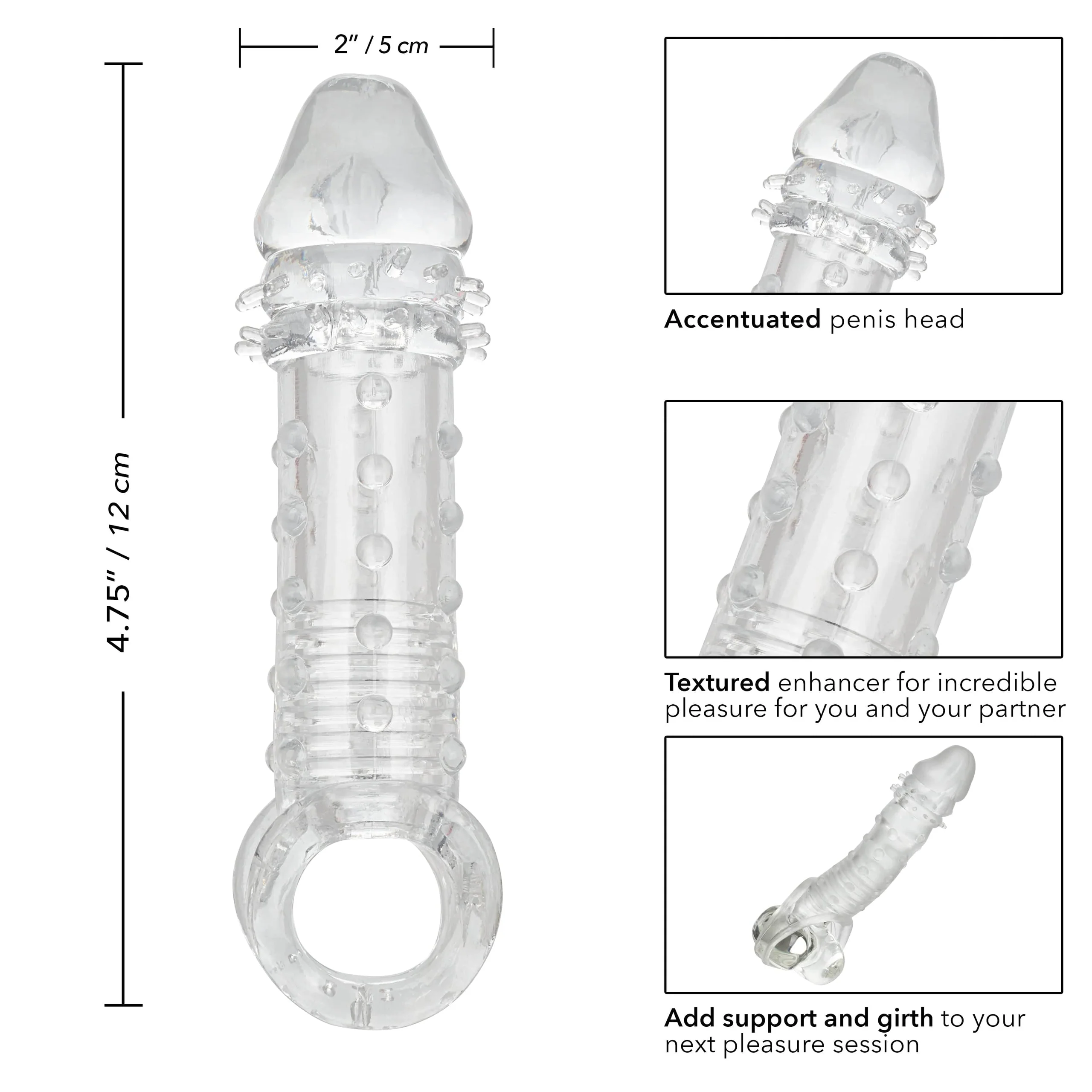 Ultimate Stud Penis Extender with Support Ring and 2 Inch Length