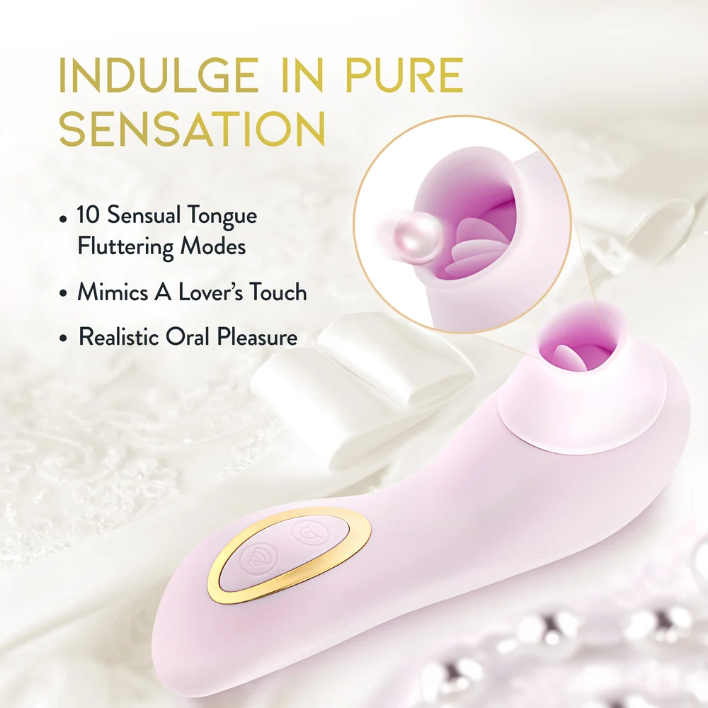 Blush Delice Fleur Fluttering Tongue and Suction Clitoral Vibrator