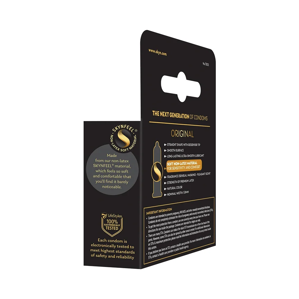 Lifestyles Skyn Non-Latex Condoms, 3 Pack